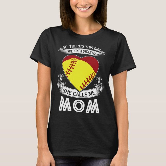 Camiseta Presente legal das mães da mamã do softball (Frente)