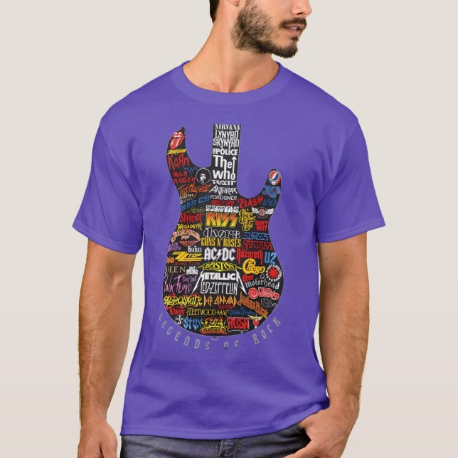 Camiseta Presente Legends Of Rock (Frente)