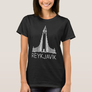 Camiseta Presente lembrança da cidade de Reykjavik Islândia