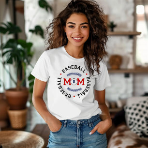 Camiseta Presente Mãe de Baseball Monograma