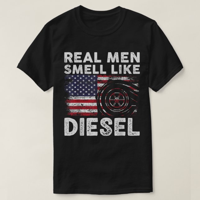 Camiseta Presente Mecânico Diesel Engraçado, Homens Reais C (Frente do Design)