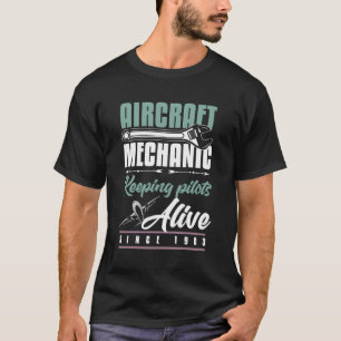 Camiseta Presente Mecânico Do Avião Ortopolado Para Aviões