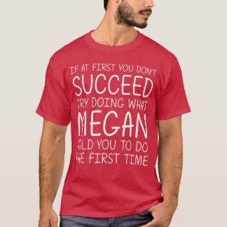 Camiseta Presente Megan Nome Personalizado Aniversário Dive