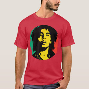 Camiseta Presente menino círculo Rasta Bob Marley