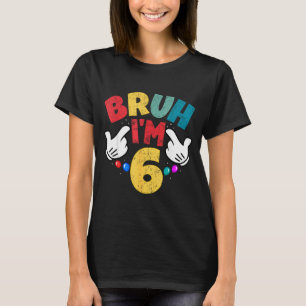 Camiseta Presente Meninos Meninas Fazendo 6 Anos É Meu 6º A