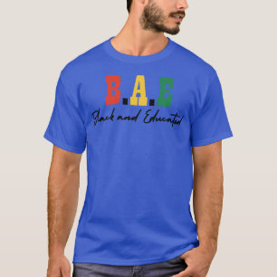 Camiseta Presente Mês de História Negra Educada e Negra BAE