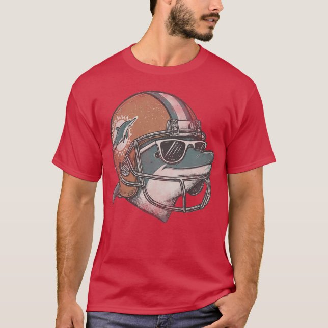 Camiseta Presente Miami Dolphins s Mascote de Futebol de Mi (Frente)
