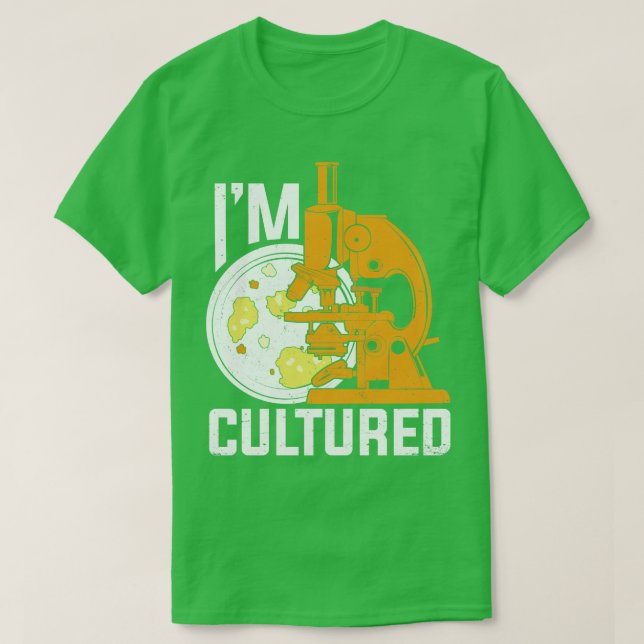 Camiseta Presente Microbiólogo Culturado Microbiologista (Frente do Design)