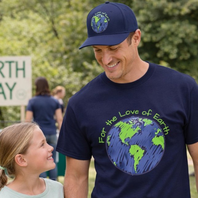 Camiseta Presente Minimal Eco Para o Amor do Dia da Terra (Criador carregado)