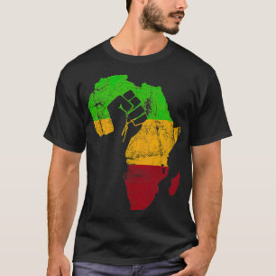 Camiseta Presente na África retrógrada com potência negr