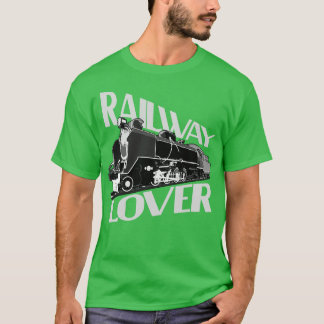 Camiseta Presente na ferrovia de locomotiva do veículo ferr
