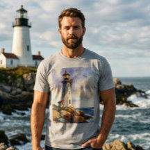 Presente Náutico de Aquarela de Farol Masculino