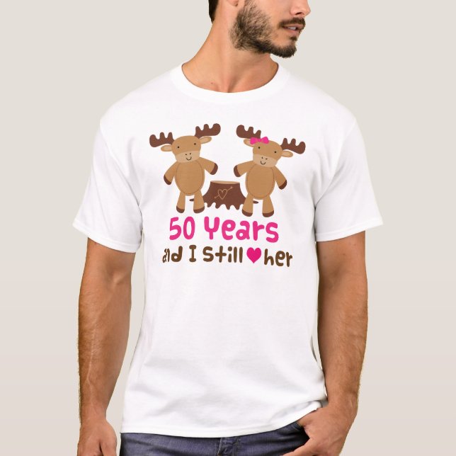Camiseta Presente no 50º aniversário para ele (Frente)