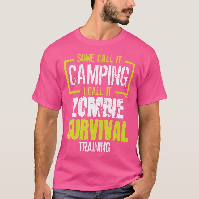 Camiseta Presente no acampamento assustador no exterior Tre (Frente)