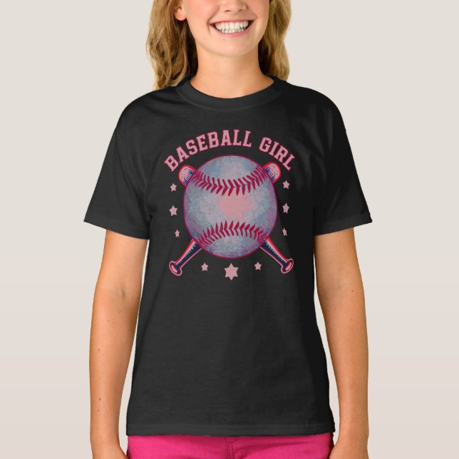 Camiseta Presente no baseball Girl (Frente)
