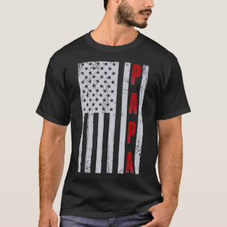 Camiseta Presente no Dia dos Pais dos Pais da Bandeira Papá