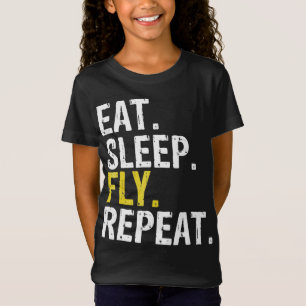 Camiseta Presente no piloto de aviação de repetição de 