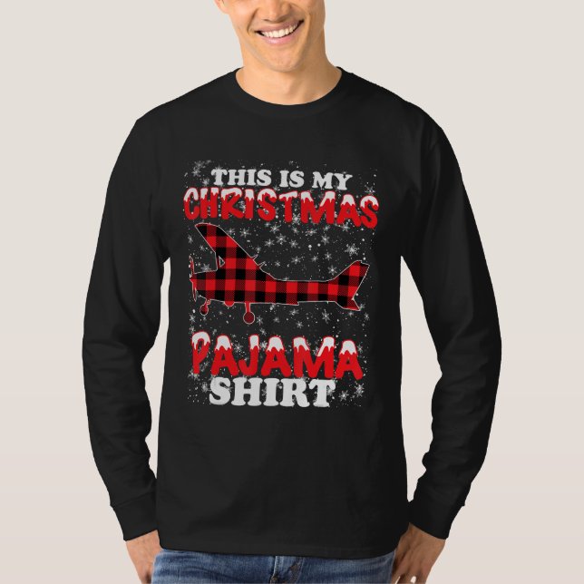 Camiseta Presente no Plano Aéreo Funny Pajama de Natal (Frente)