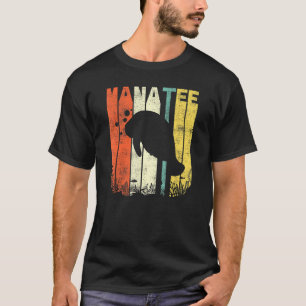 Camiseta Presente no Vintage Manatee Ocean Retro Sea Animal
