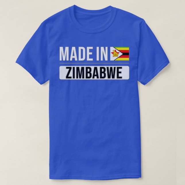Camiseta Presente no Zimbábue para o Zimbábue com Raízes (Frente do Design)
