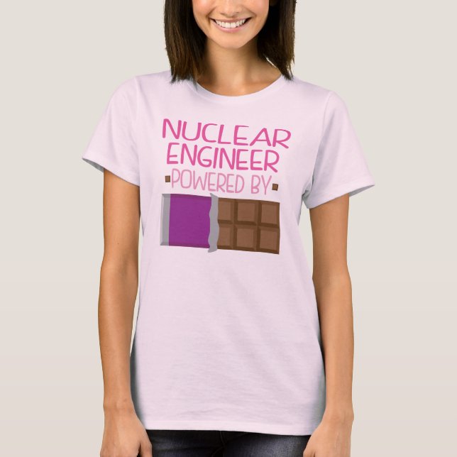 Camiseta Presente nuclear do chocolate do engenheiro para (Frente)