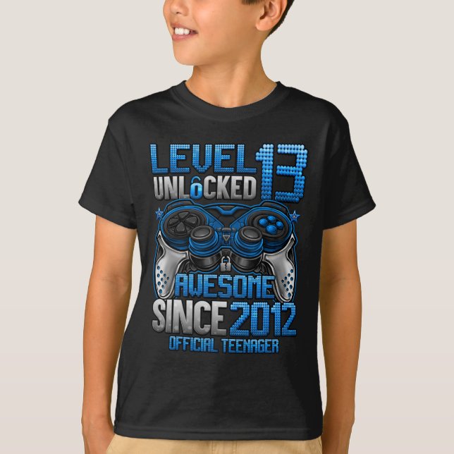 Camiseta Presente Oficial de Adolescente Nível 13 Desbloque (Frente)
