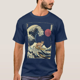 Camiseta Presente Onda de Surf Japonês Bobcat Kanagawa