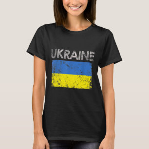 Camiseta Presente Orgulho Bandeira Ucraniana Vintage Ucrâni