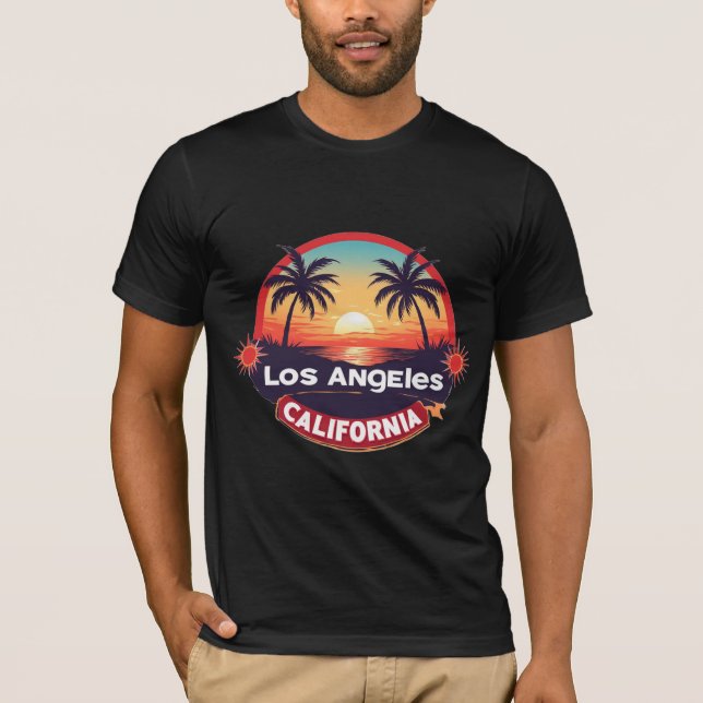 Camiseta Presente Orgulho da Cidade de Los Angeles EUA Para (Frente)