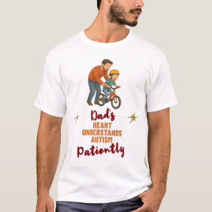 Camiseta Presente Pai Autismo Coração Entende Pacientemente