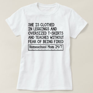 Camiseta Presente para a mãe, mãe cristã da escola doméstic