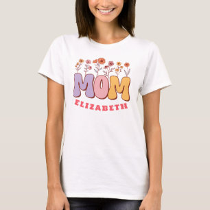 Camiseta Presente para a nova mãe Mamãe Nome personaliz