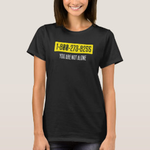 Camiseta Presente para a prevenção do suicídio 1 800 273 82