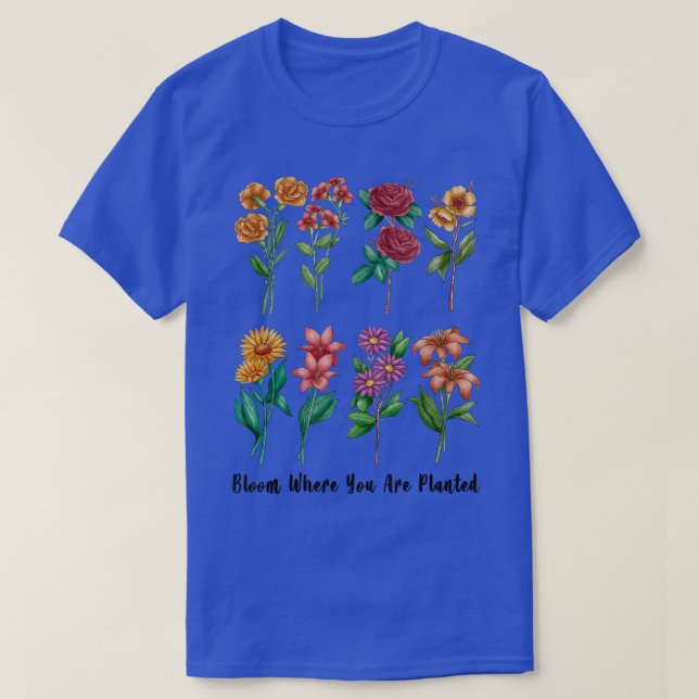 Camiseta Presente para a vovó de jardineiro Bloom onde você (Frente do Design)