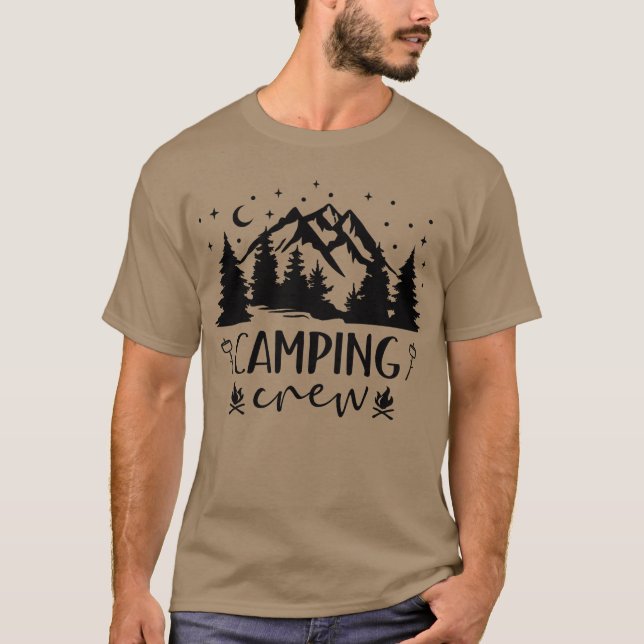 Camiseta Presente para acampamento da tripulação de neve pa (Frente)
