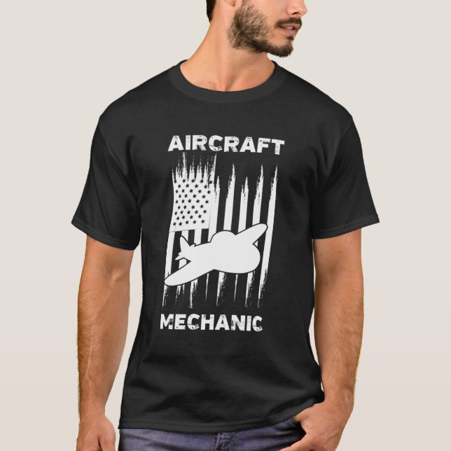 Camiseta Presente para aeronaves mecânicas de corte de aero (Frente)
