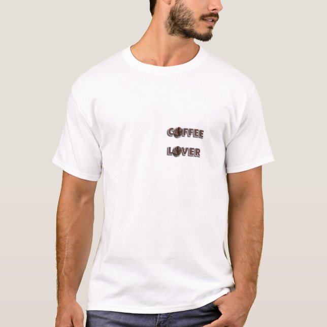 Camiseta Presente para Amante de Café - Design de Grão de E (Frente)