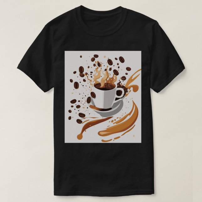 Camiseta Presente para Amante de Café Feijão de Café Geomét (Frente do Design)