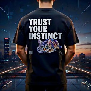 Camiseta Presente para Amante de Gatos Confie em Seu Instin