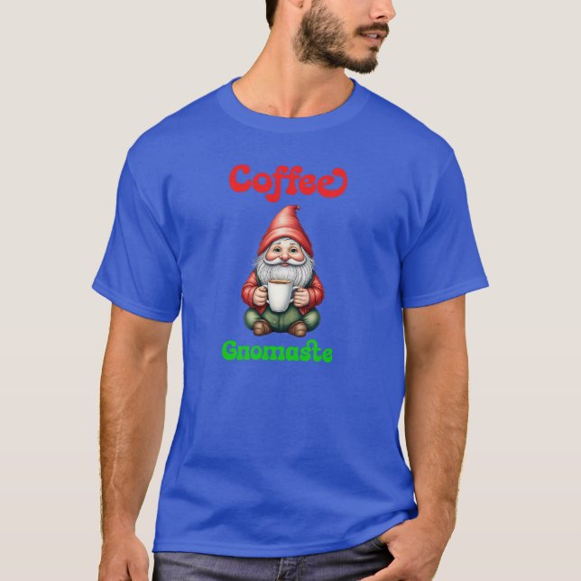 Camiseta Presente para Amante de Gnomos, Gnomaste Café, (Frente)