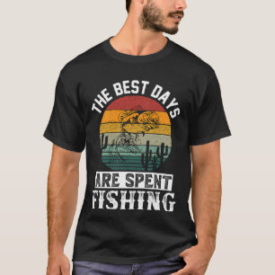 Camiseta Presente para Amante de Pesca - Os Melhores Dias s