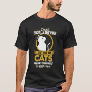 Camiseta Presente para amantes de gatos - Eu gosto muito ma