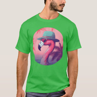 Camiseta Presente para amantes do Flamingo retrô estilo ano