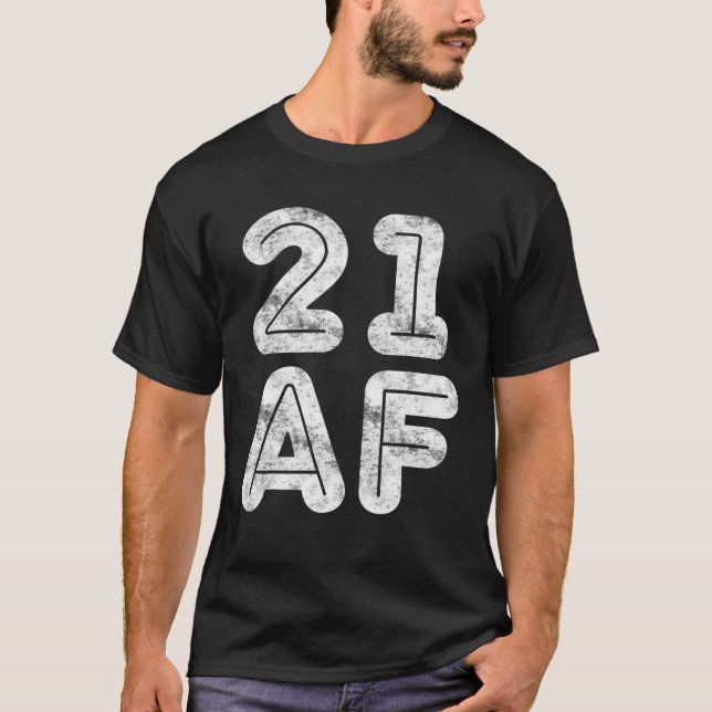 Camiseta Presente para aniversário de 21 anos AF 21 (Frente)