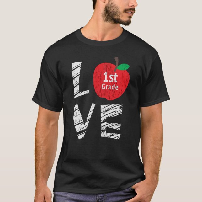 Camiseta Presente para Crianças do 1º Ano de Volta às Aulas (Frente)