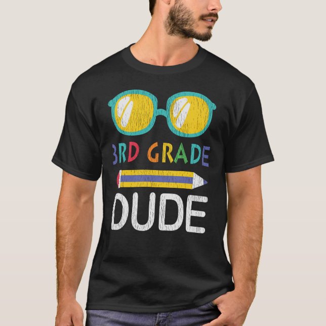 Camiseta Presente para crianças do terceiro ano no primeiro (Frente)