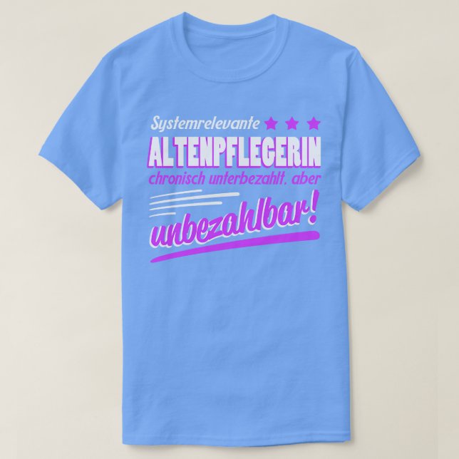 Camiseta Presente para Cuidadora de Idosos (Frente do Design)