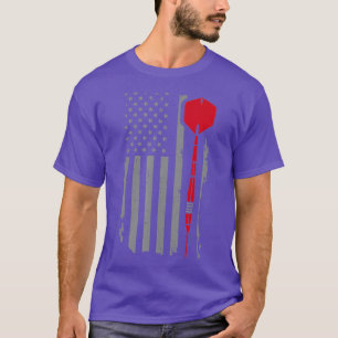 Camiseta Presente para dardos na bandeira da América Retror