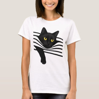 Camiseta Presente para Dono de Gato Preto, Gato Fofo de Hal
