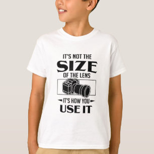 Camiseta Presente Para Fotógrafo Não É O Tamanho Da Lent